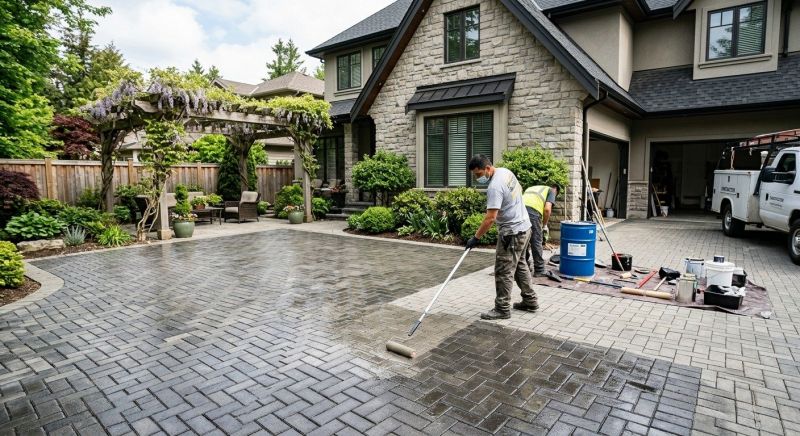 Paver Driveway Sealing in Puyallup, WA
